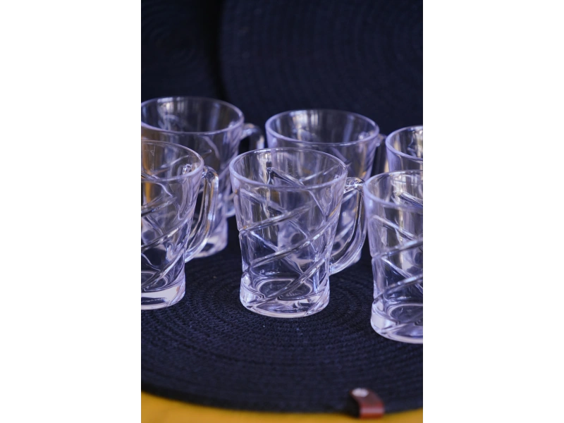 Panayır Home Blinkmax Kulplu Şeffaf 6lı Fincan Bardak GLS-200 GLS-192