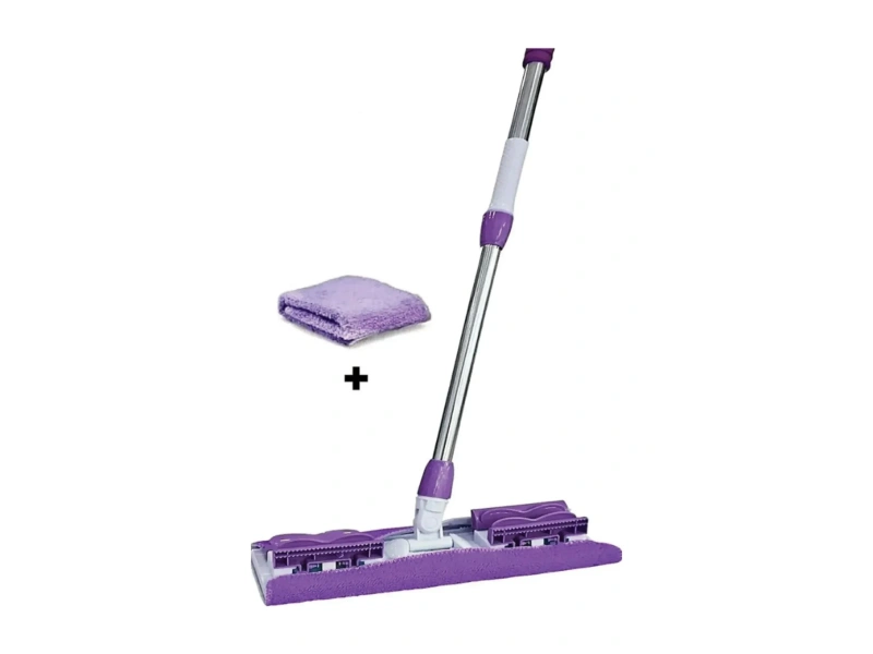 Panayır Home Mop Fayans Cam Duvar Yüzey Temizlik Mikrofiber Mandallı Mop 130cm