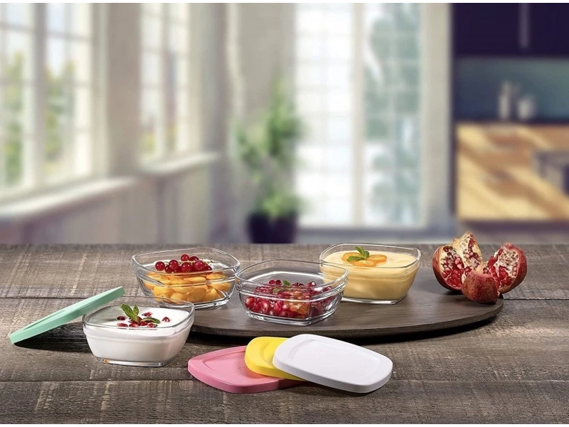 Paşabahçe 96840 Pudding Saklama Kabı Renkli 4lü 310 cc