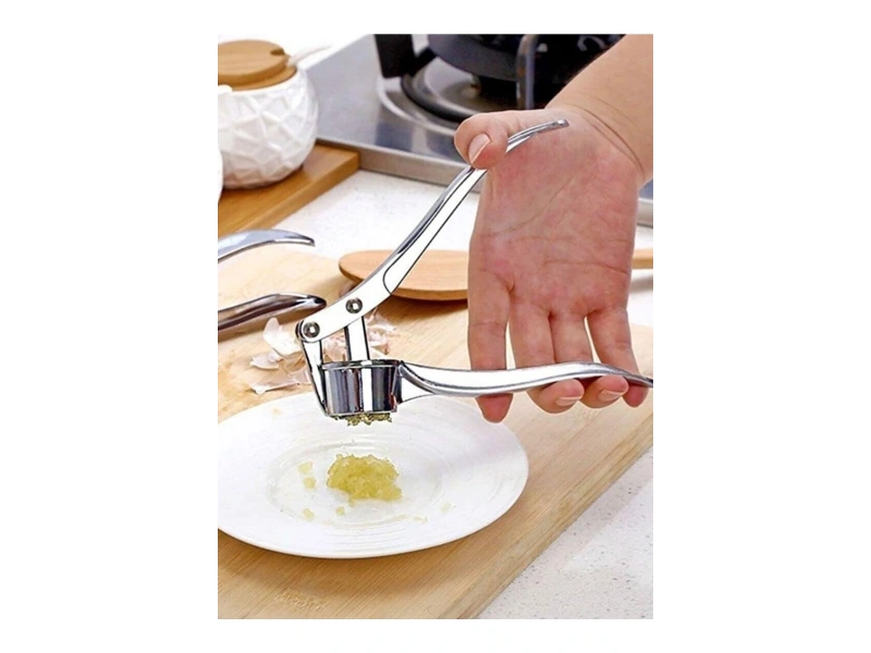 Paslanmaz AA Kalite Çelik Sarımsak Ezeceği Sarımsak Presi Hazneli Maunel Ezici