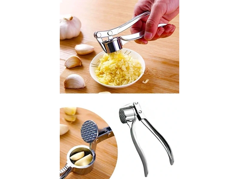 Paslanmaz AA Kalite Çelik Sarımsak Ezeceği Sarımsak Presi Hazneli Maunel Ezici