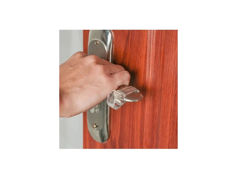 Şeffaf Silikon Plastik Kapı Kolu Tutucu, Tutacağı Durdurucu Pencere Tamponu Stoperi (5 ADET)