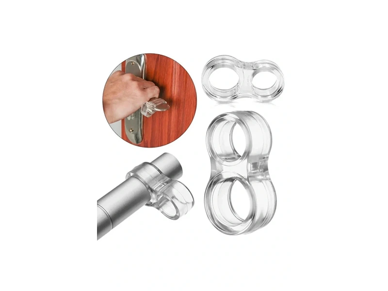 Şeffaf Silikon Plastik Kapı Kolu Tutucu, Tutacağı Durdurucu Pencere Tamponu Stoperi (5 ADET)