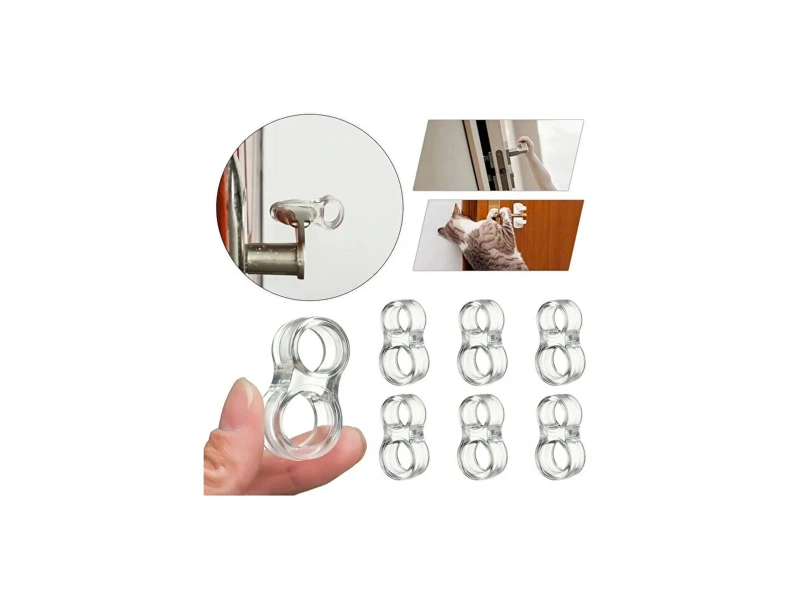 Şeffaf Silikon Plastik Kapı Kolu Tutucu, Tutacağı Durdurucu Pencere Tamponu Stoperi (5 ADET)