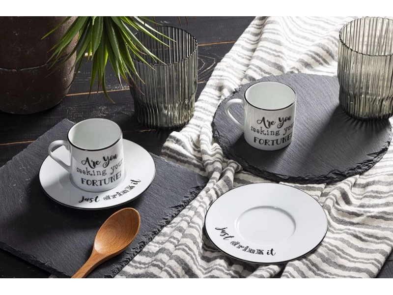 Porland Be Happy 2 Kişilik Kahve Takımı 90cc