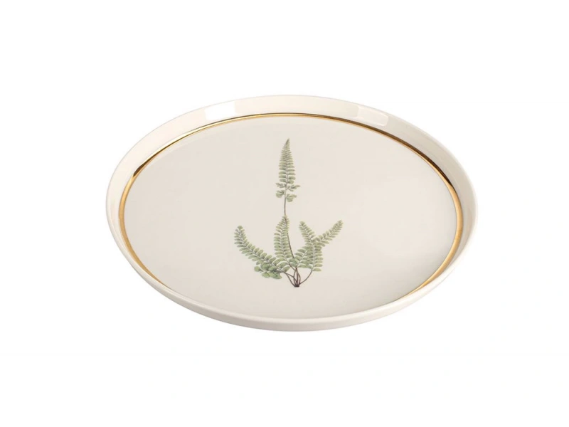 Porland Botanical Desen1 Düz Tabak 21cm