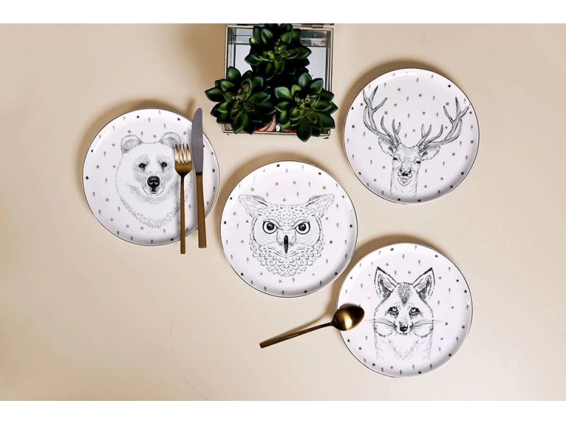 Porland Forest 4 Kişilik Pasta Takımı 20cm