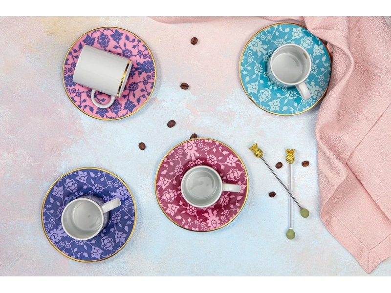 Porland Glamorous 4lü Kahve Takımı