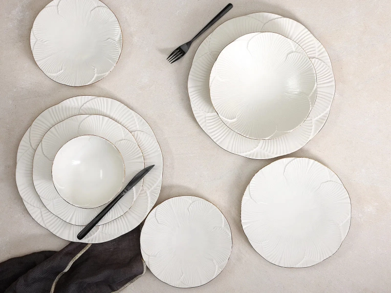 Porland Varia Altın Yaldız 30 Parça Yemek Takımı 6 Kişilik