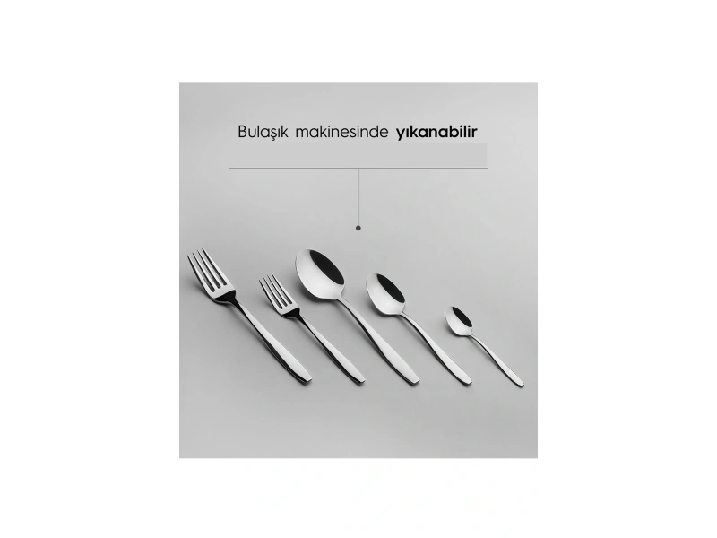 Nehir Sahra Sade 12 Kişilik 60 Parça Çatal Kaşık Takımı