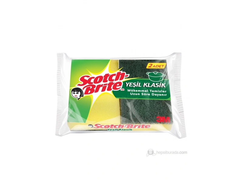 Scotch Brite Yeşil Klasik Sünger 2li
