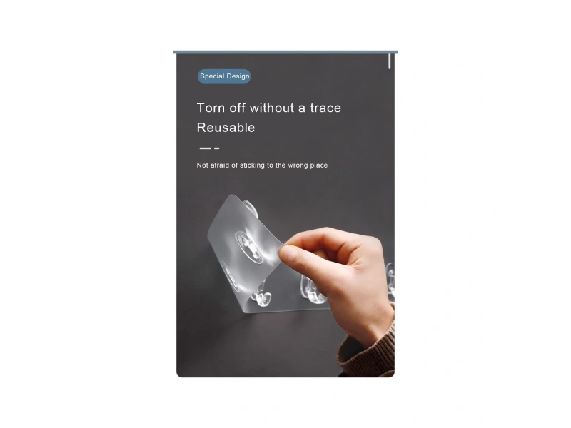 Baysa Şeffaf Silikon Askı 5li Kendinden Yapışkanlı