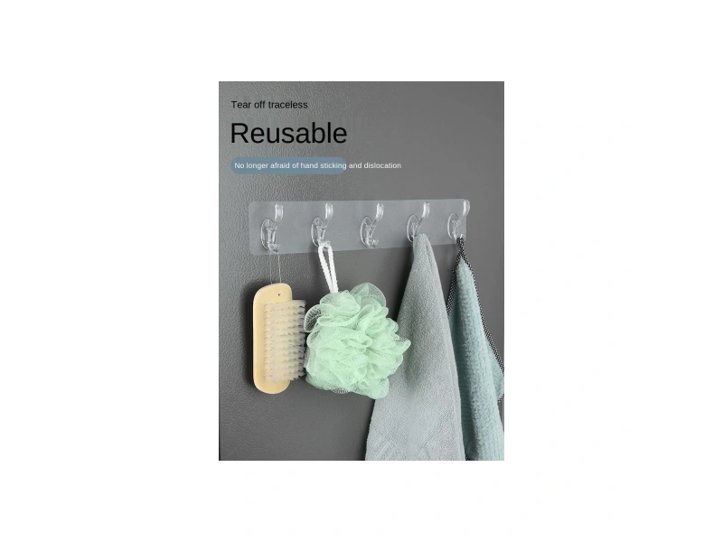 Baysa Şeffaf Silikon Askı 5li Kendinden Yapışkanlı