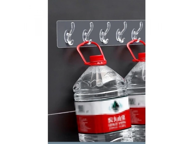 Baysa Şeffaf Silikon Askı 5li Kendinden Yapışkanlı