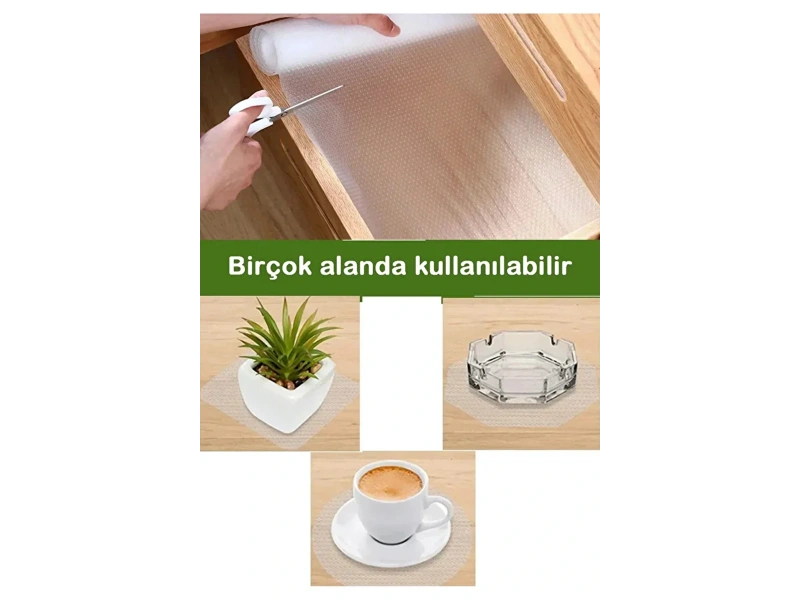 Eva Şeffaf Kaydırmaz Raf Dolap Ve Çekmece Örtüsü 45 Cm x 5 M