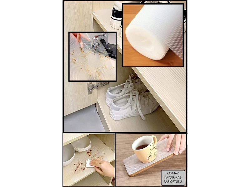 Eva Şeffaf Kaydırmaz Raf Dolap Ve Çekmece Örtüsü 45 Cm x 5 M