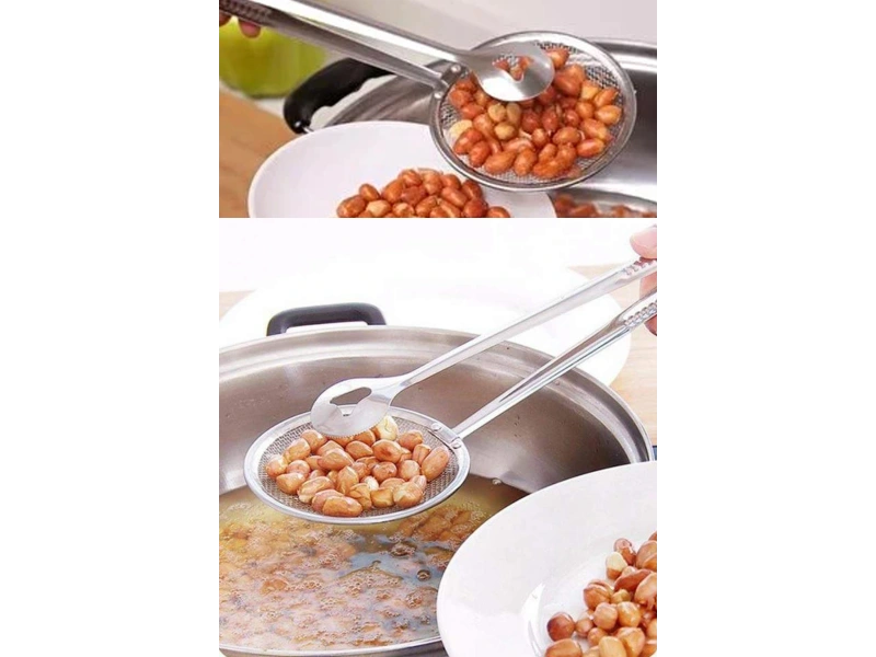 Süzgeçli Kızartma Ve Haşlama Maşası 29cm