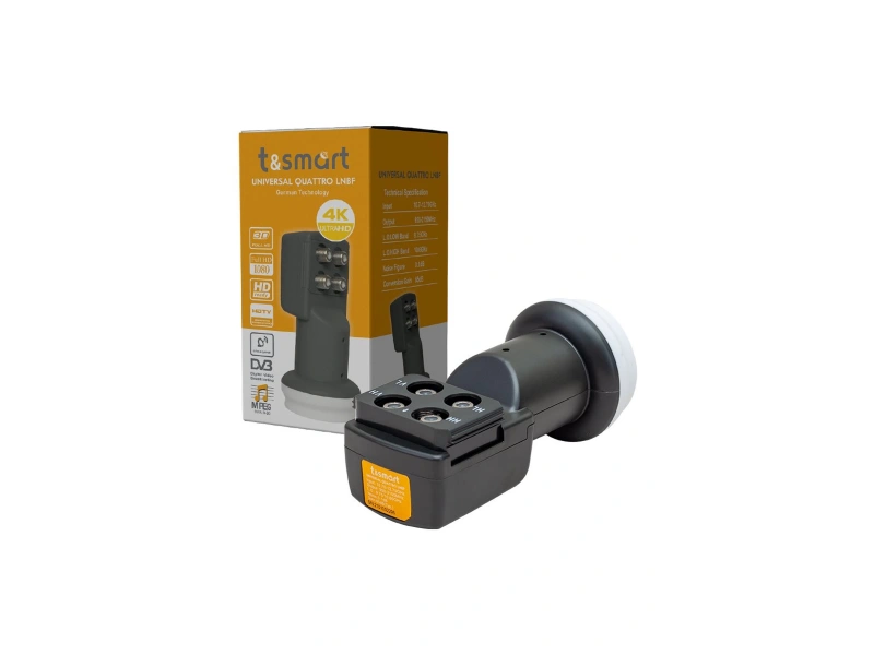 T&Smart 0.1dB Ultra HD 4K Universal Dörtlü Santral Lnb 5174