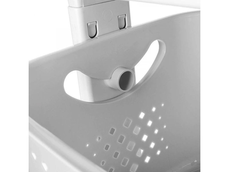 Titiz Plastik Kat Kat Sepet Organizeri No4 Açık Gri