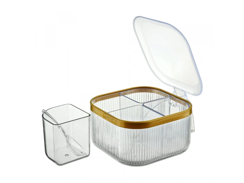 Tuffex Kristal Bölmeli Baharatlık Kaşıklı