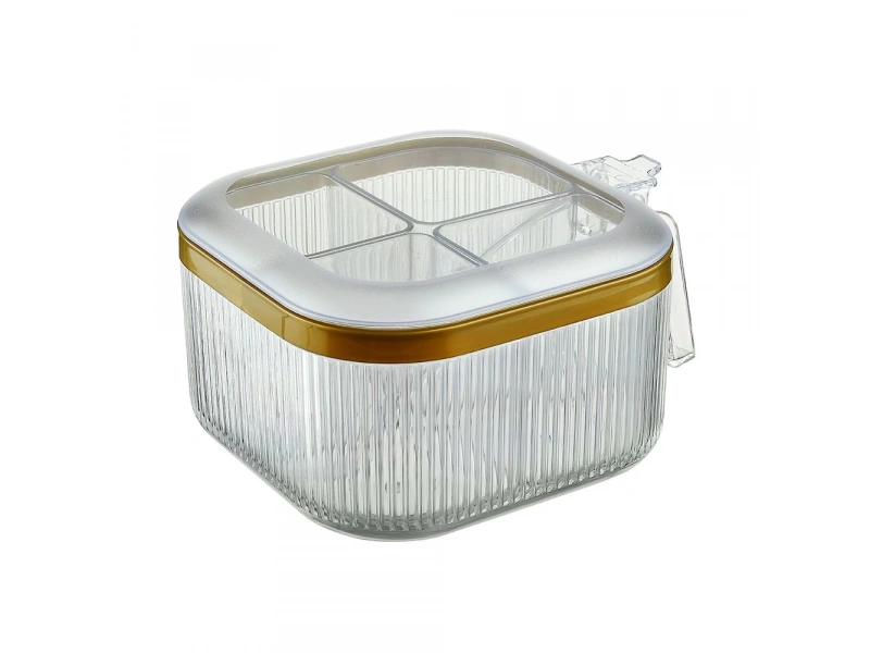 Tuffex Kristal Bölmeli Baharatlık Kaşıklı