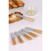 6 Adet Bambu Saplı Kahvaltı Bıçağı Tereyağı, Reçel, Çikolata Bıçağı