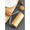 Ahşap Saplı Rulo Hamur Açıcı Merdane Pürüzsüz Oklava Pizza Börek Açma Silindir