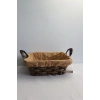 Clk Kare Kumaslı Hasır Sepet 22*8 1046