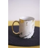 Yaldızlı Mermer Desen Porselen Kupa Tekli