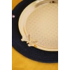 Cooker Yuvarlak Kelebek Desenli Gold Tepsi 25cm