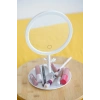 Led Işıklı Yuvarlak Makyaj Aynası Şarj edilebilir 3 Farklı Renk