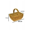 Hasır Rattan Kare Örme Piknik Sepeti 20 cm
