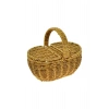 Hasır Rattan Oval Örme Piknik Sepeti 20 cm