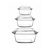 Paşabahçe Kare Kapaklı Borcam Seti 3lü 59039/59049/59029