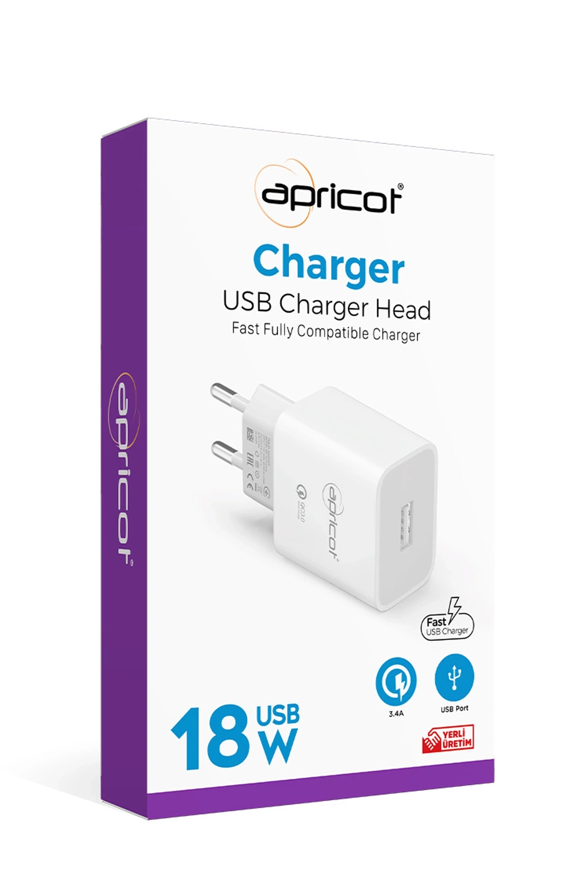 Apricot APC-U310 3.4A Beyaz Ev Şarj Adaptörü