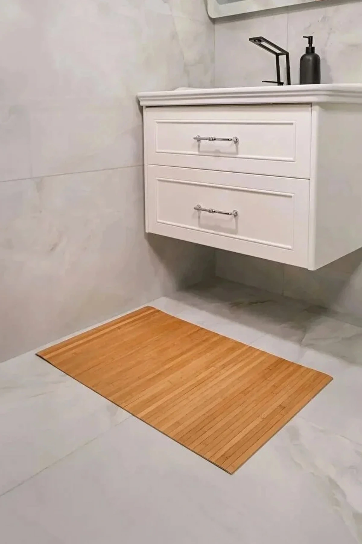 Bambu Banyo Matı Kaydırmaz Çok Amaçlı Mat 70x45 cm