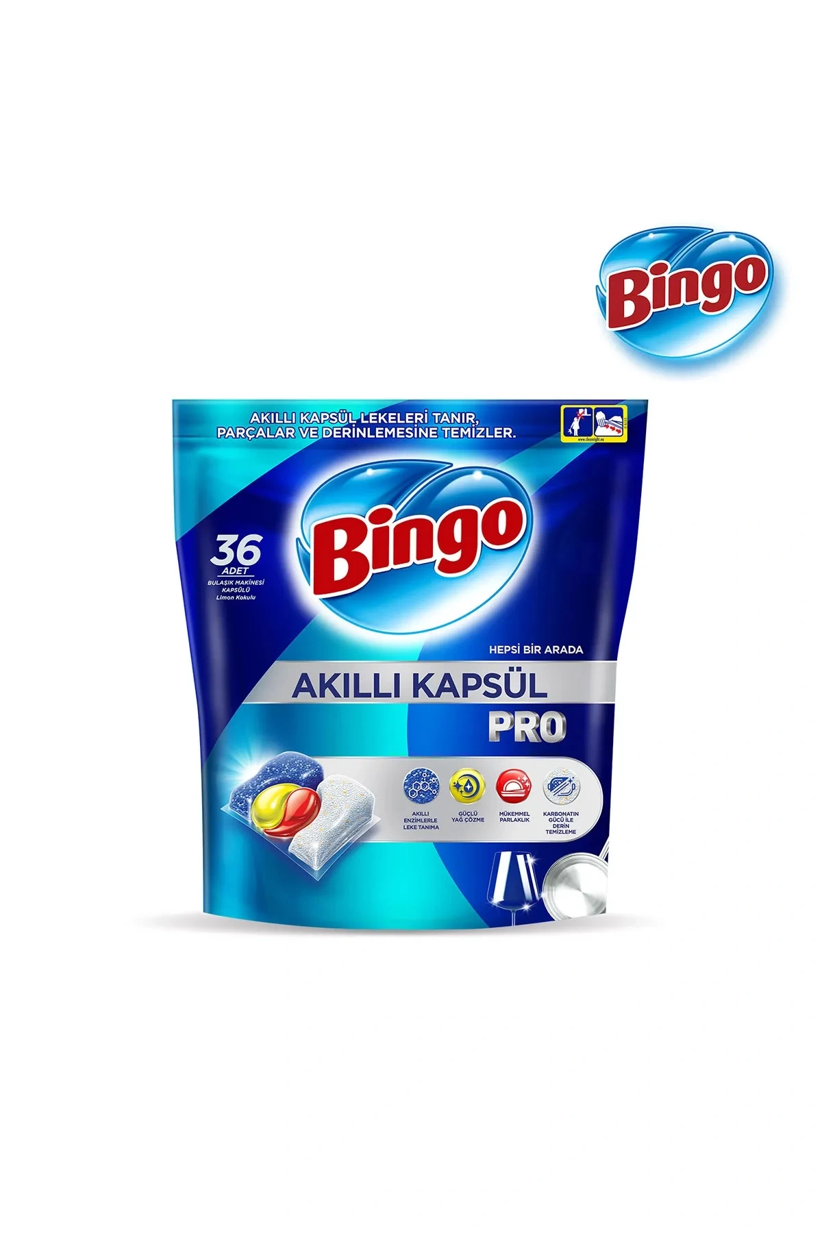 Bingo Akıllı Kapsül Pro Bulaşık Makinesi Deterjanı 36 Adet