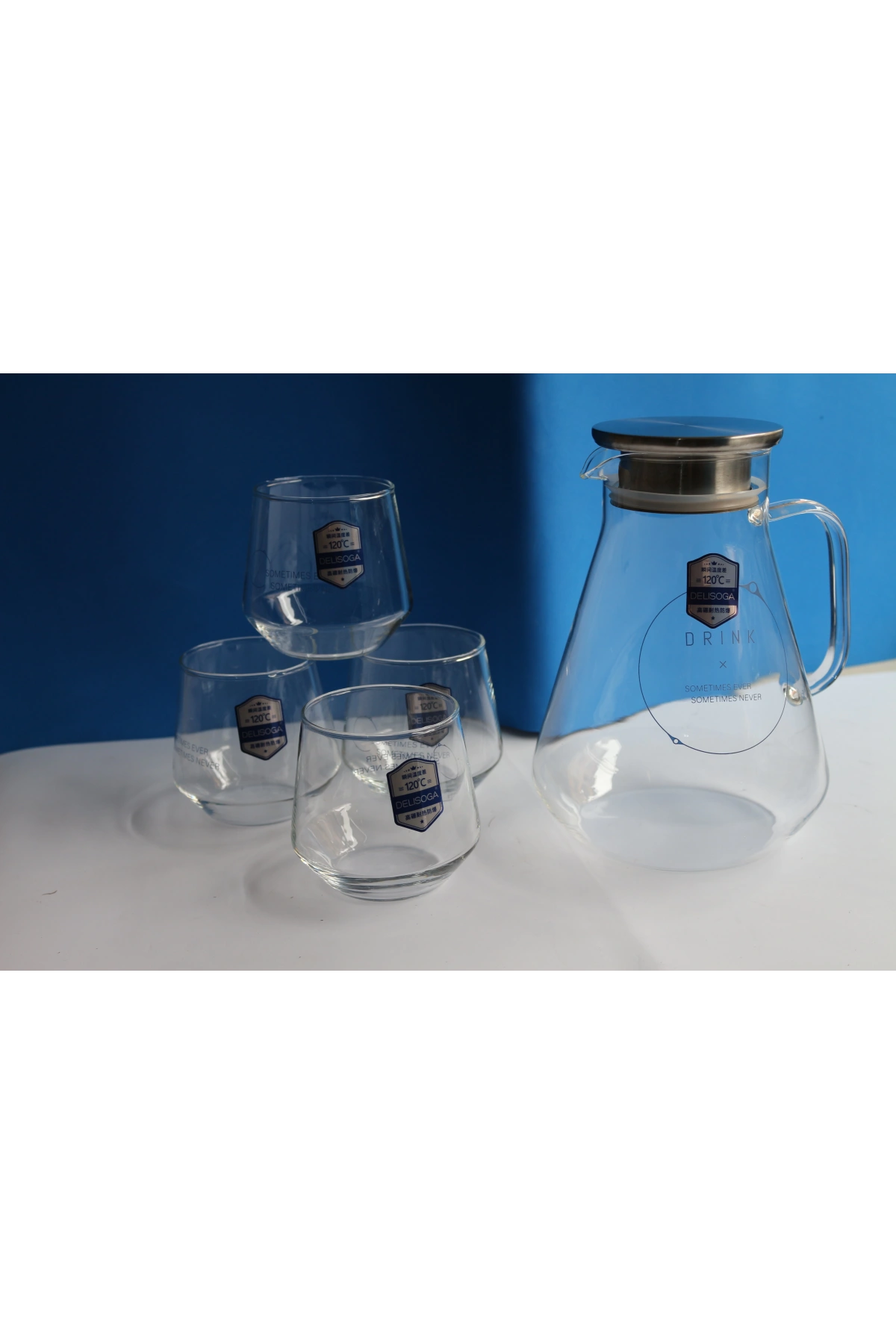 Borosilikat Cam 5 Parça Sürahi Takımı