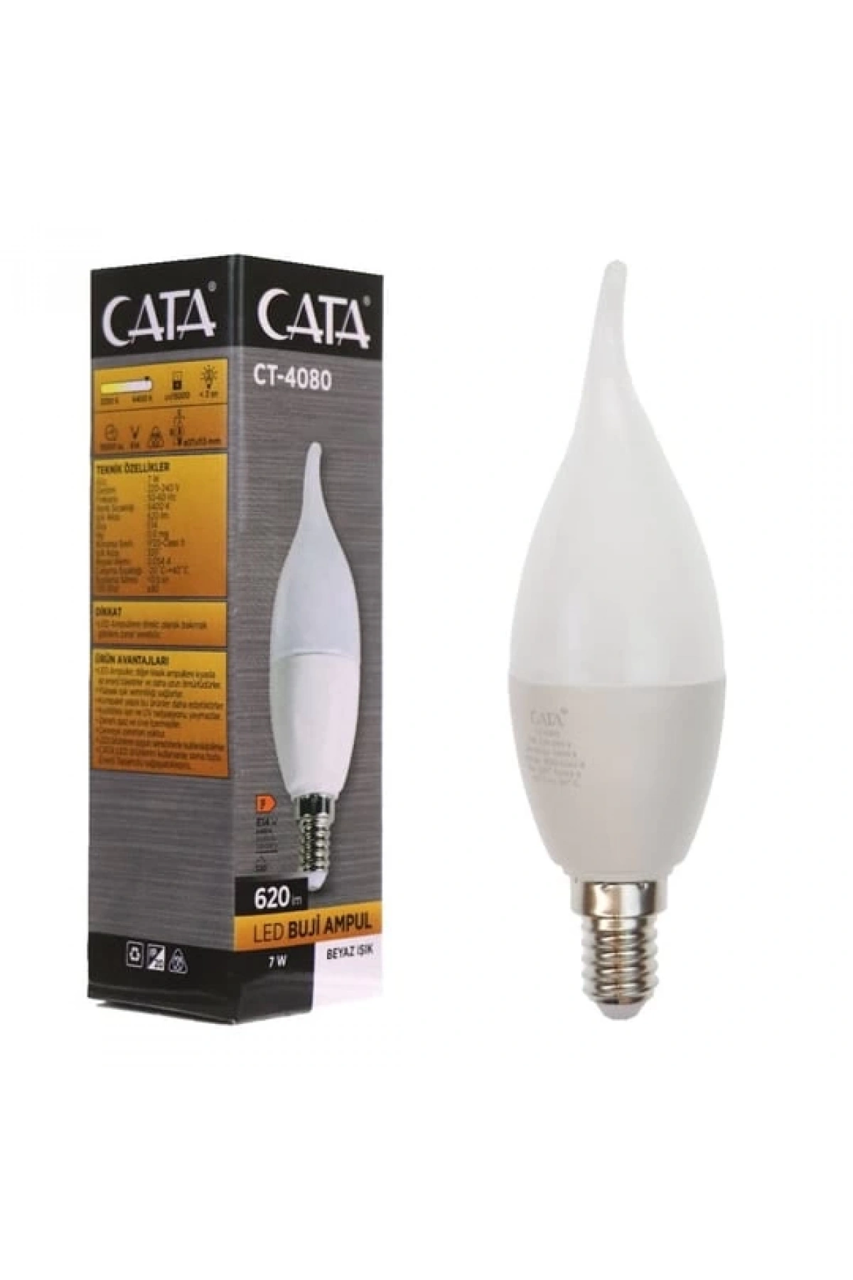 Cata Led Buji Ampul 7W Gün Işığı CT-4080