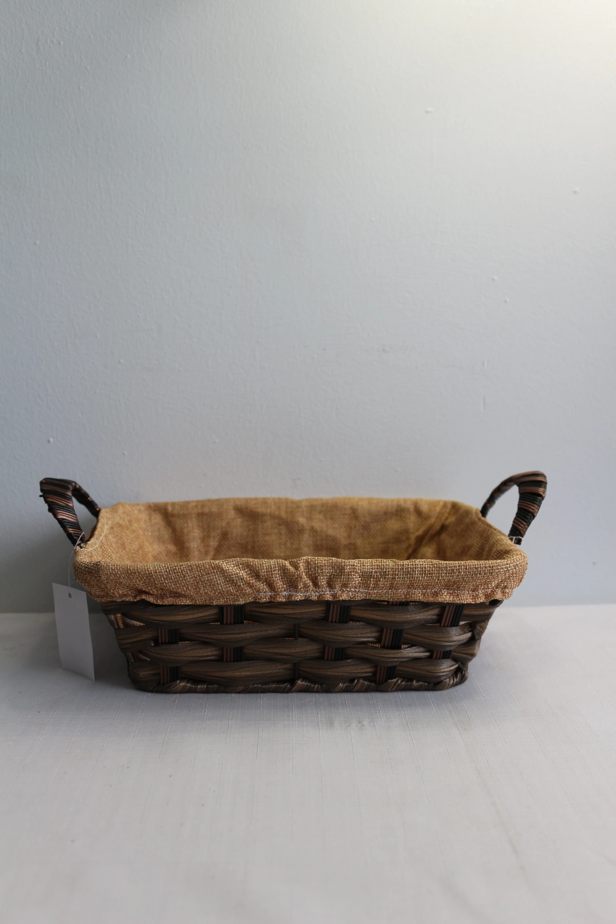 Clk Dıkdörtgen Kumaslı Hasır Sepet 24*25*8,5 1045