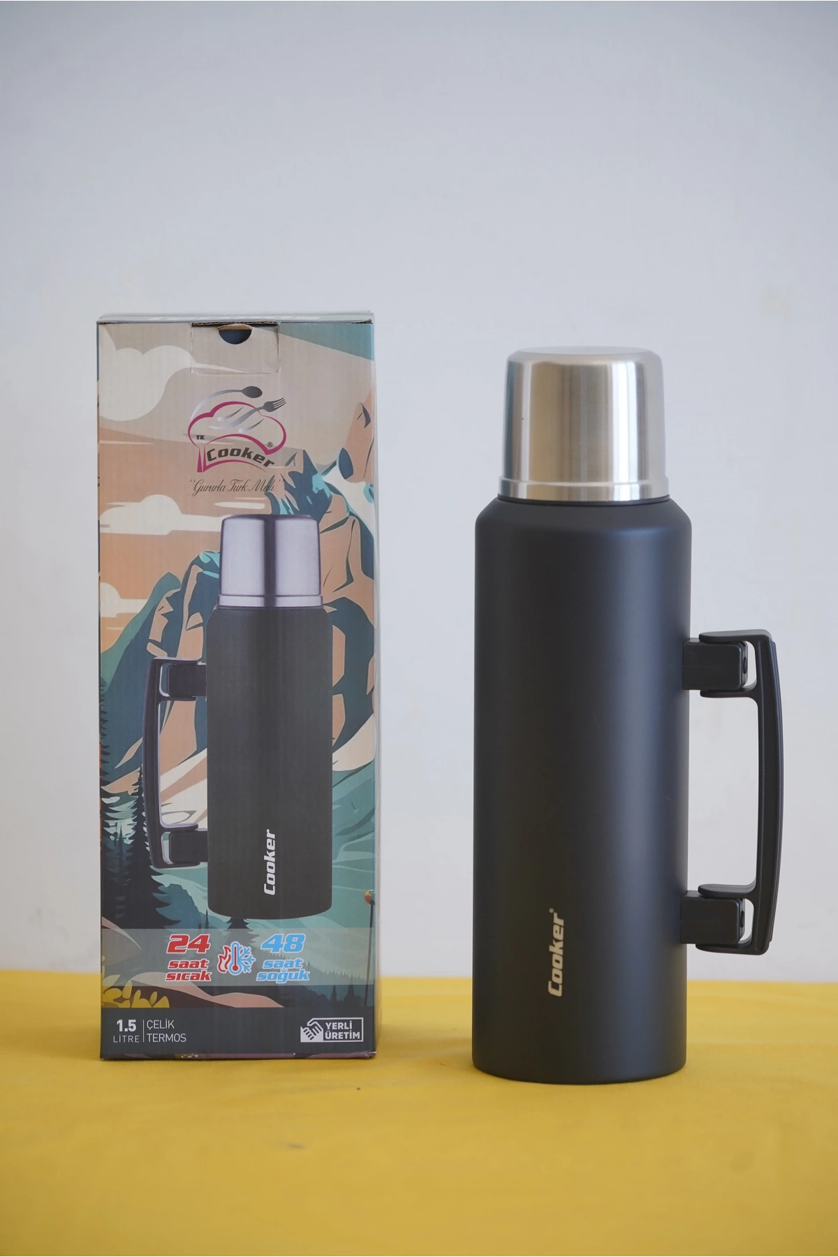 Cooker 1.5 Litre Kulplu Çelik Termos