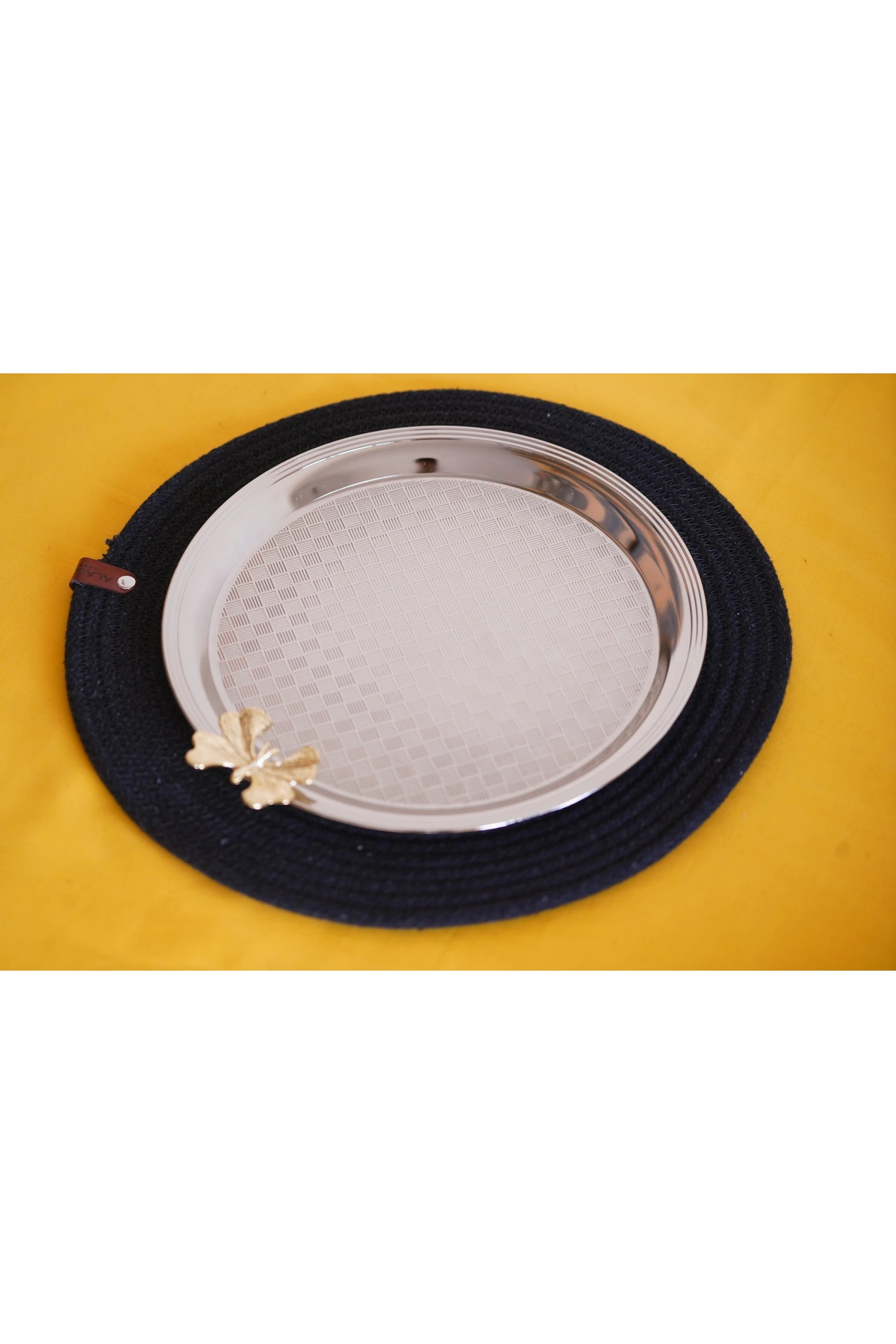 Cooker Yuvarlak Kelebek Desenli Tepsi 25cm