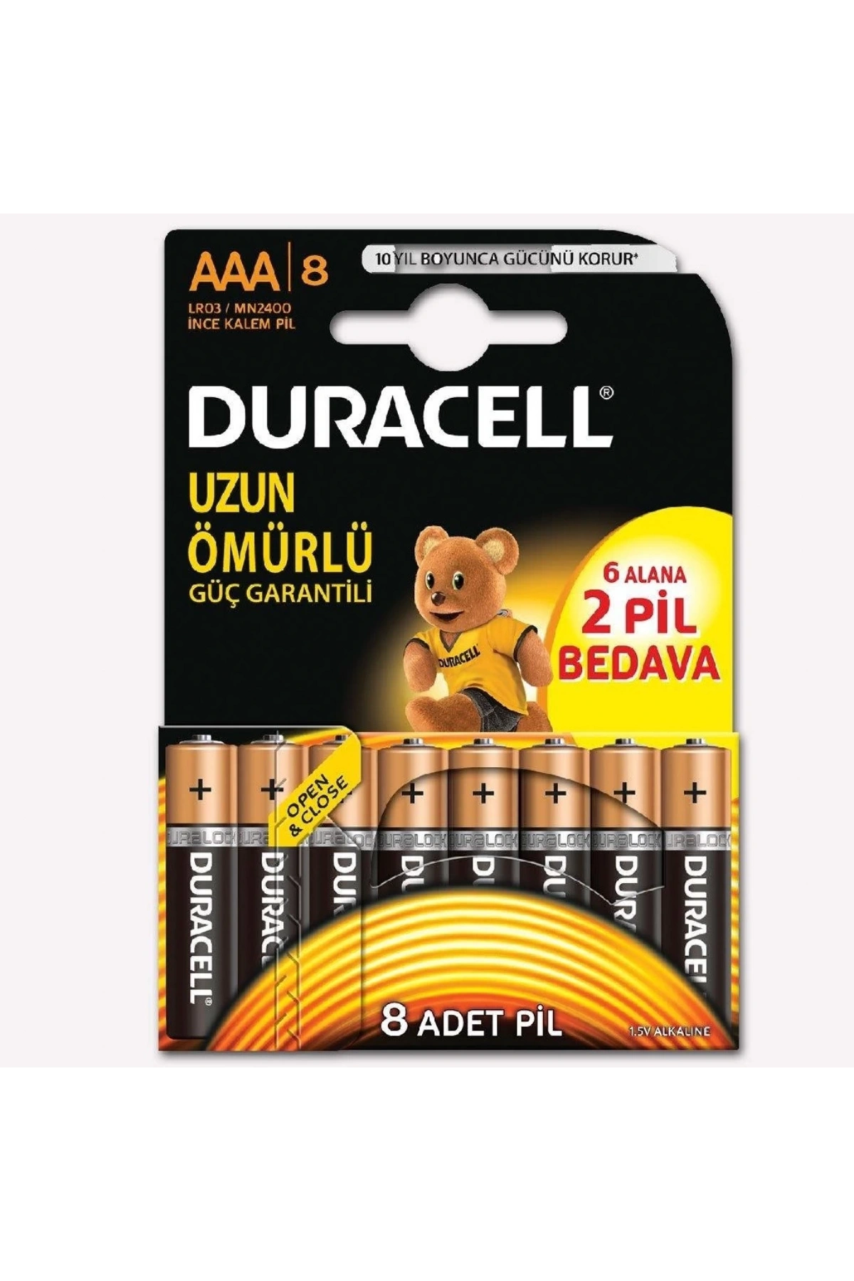 Duracell 8li AAA İnce Pil