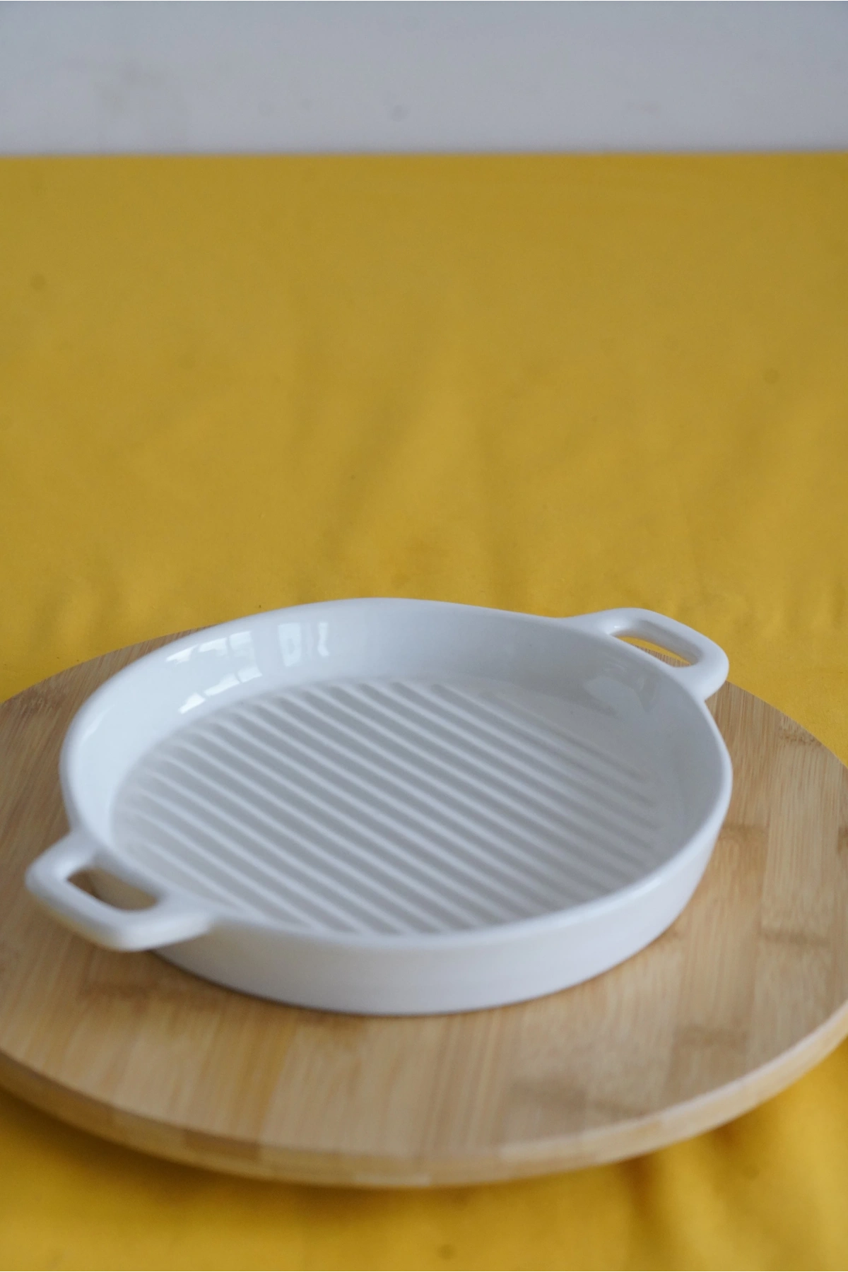 Ecr Seramik Yuvarlak Izgara Fırın Kabı 21cm