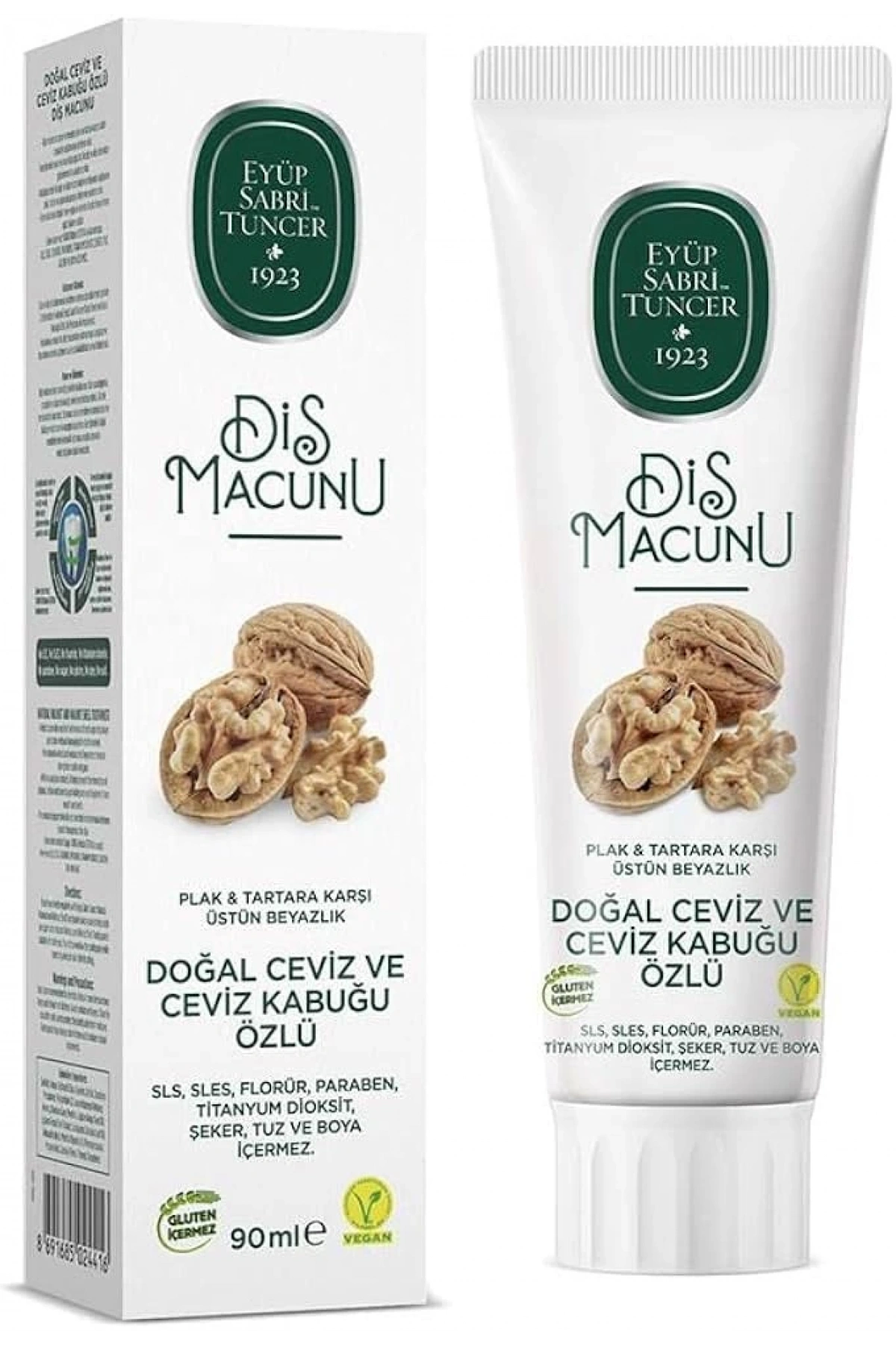 Eyüp Sabri Tuncer Doğal Ceviz ve Ceviz Kabuğu Özlü Diş Macunu 90ml.