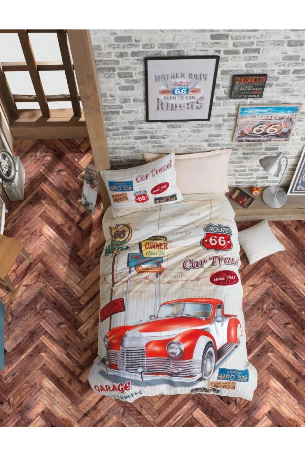 Genç Grubu Tek Kişilik Nevresim Takımı - Route Bej