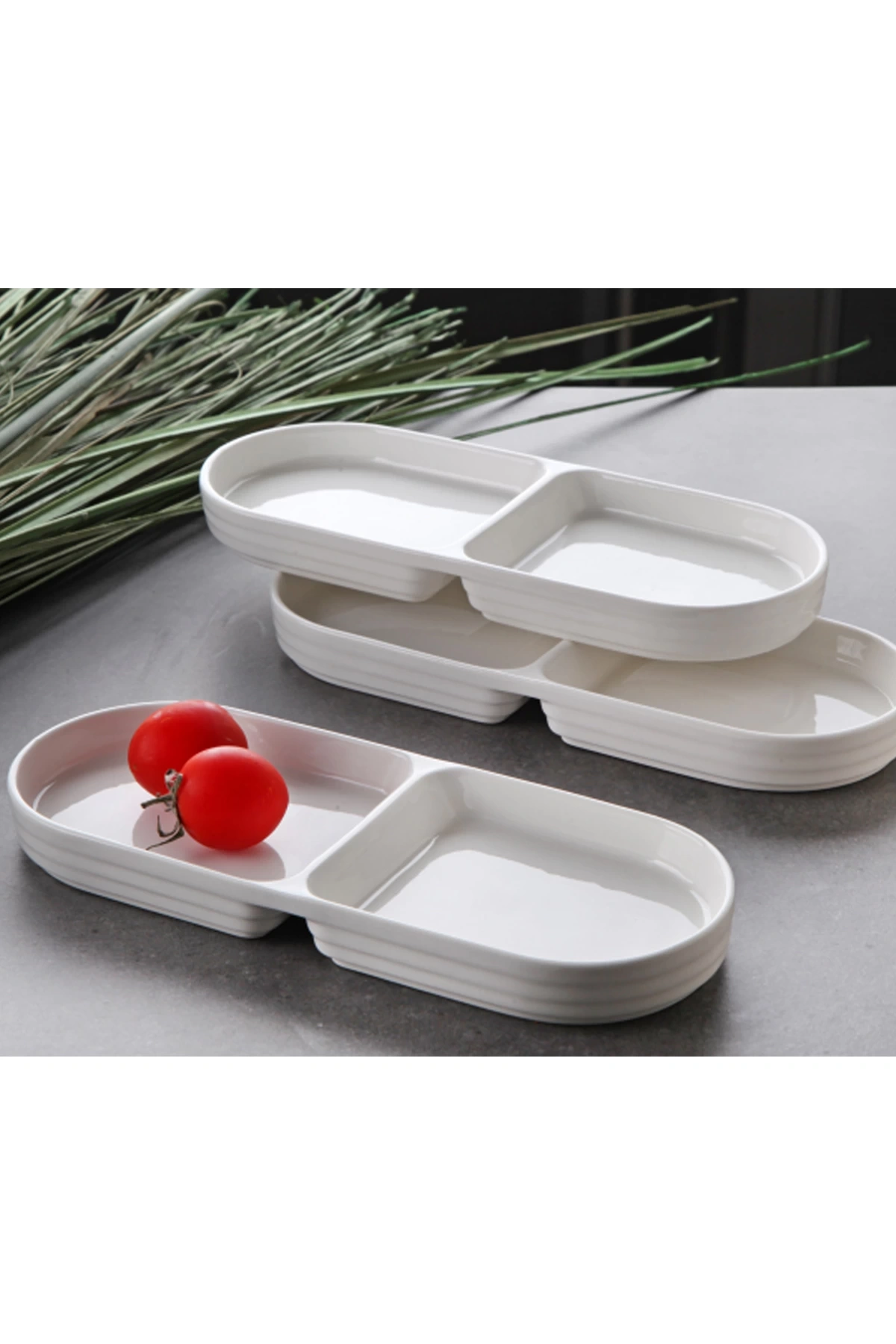 3lü 25cm 2 Bölmeli Çerezlik G3497