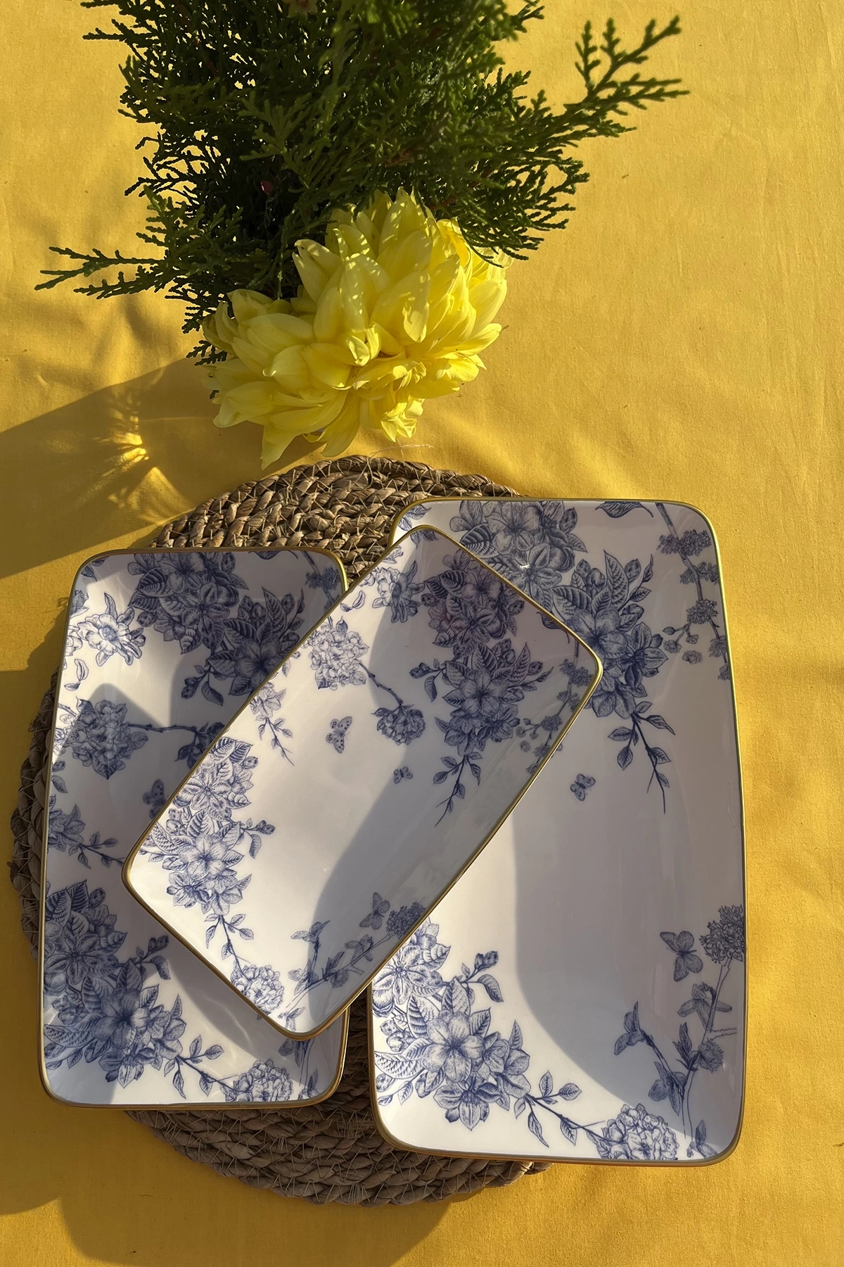 Spring Time 3lü Kayık Tabak G4181