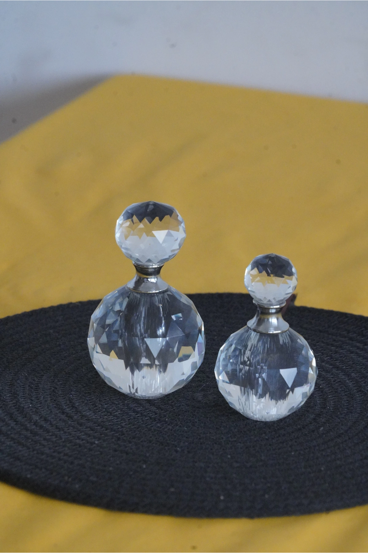 Gümüş 2li Parfüm Şişesi Gümüş