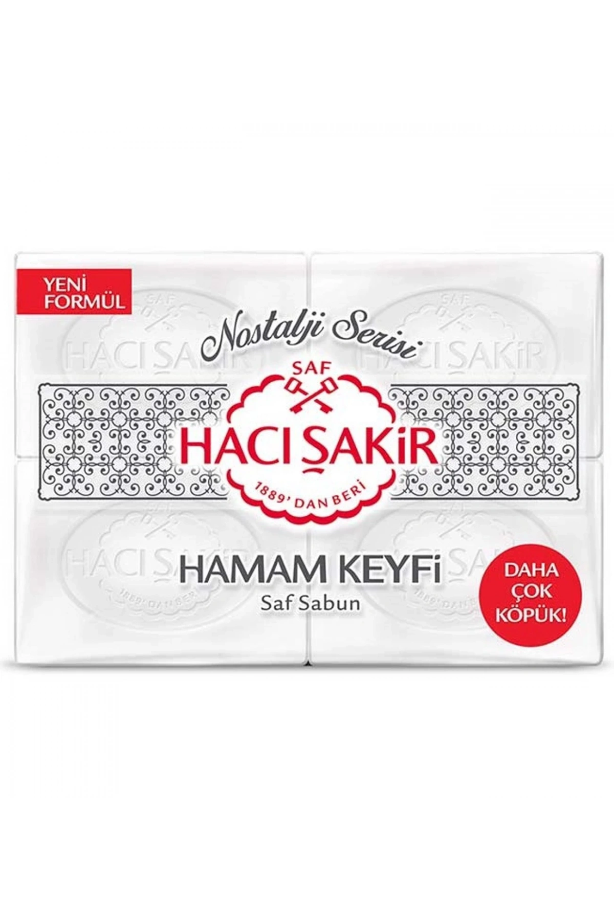 Hacı Şakir Nostalji Serisi 4lü Hamam Keyfi Katı Sabun 200x4 800gr.